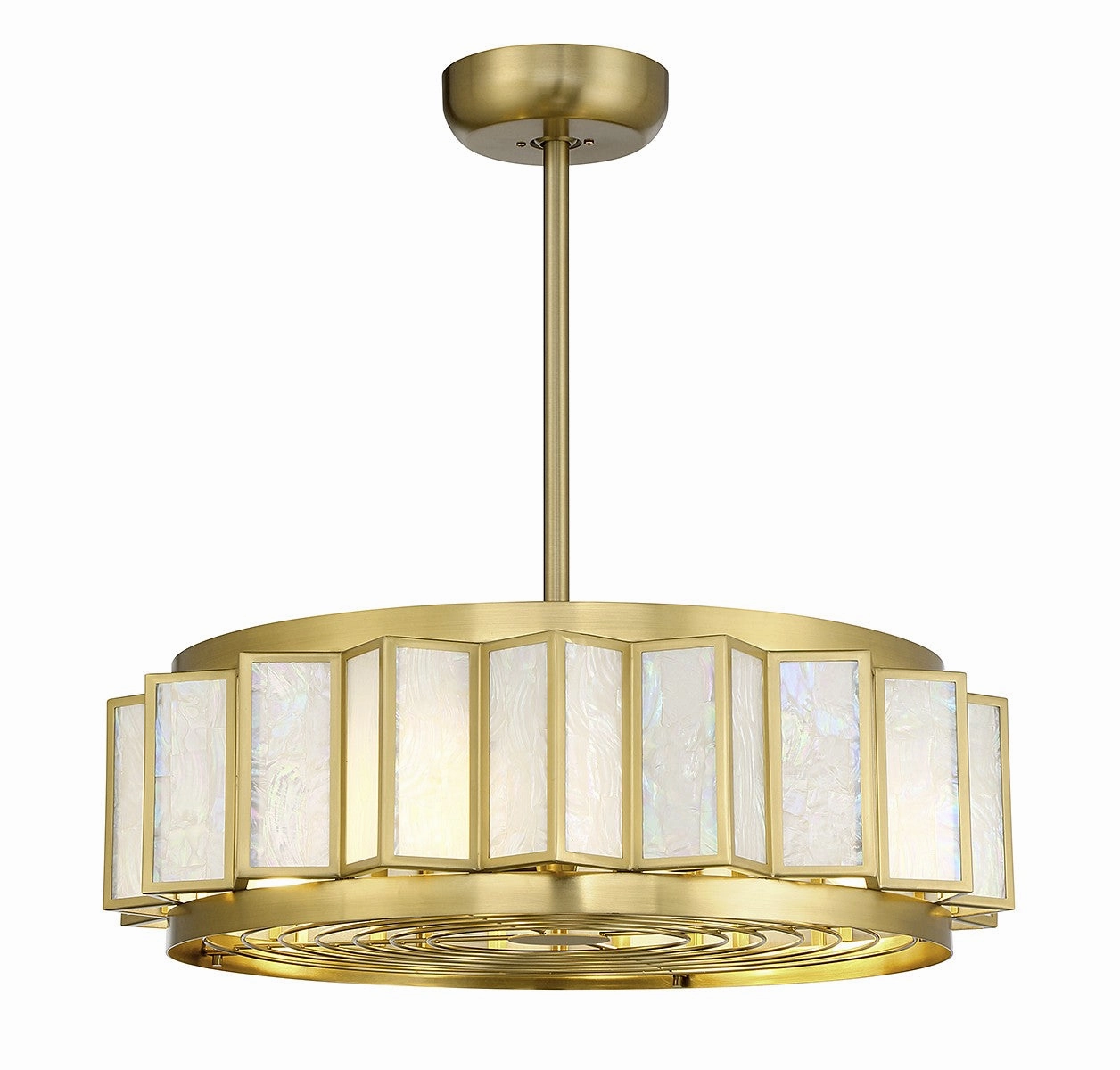Gideon LED Fan D'Lier Warm Brass