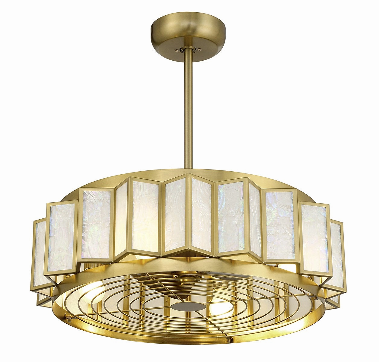 Gideon LED Fan D'Lier Warm Brass