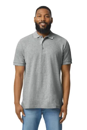 Gildan Mens Double Pique Short Sleeve Polo Shirt - Sport Grey  Affordable Clothing Gildan