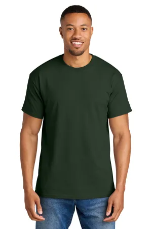 Gildan Mens DryBlend Moisture Wicking Short Sleeve Crewneck T-Shirt - Forest Green  Affordable Clothing Gildan