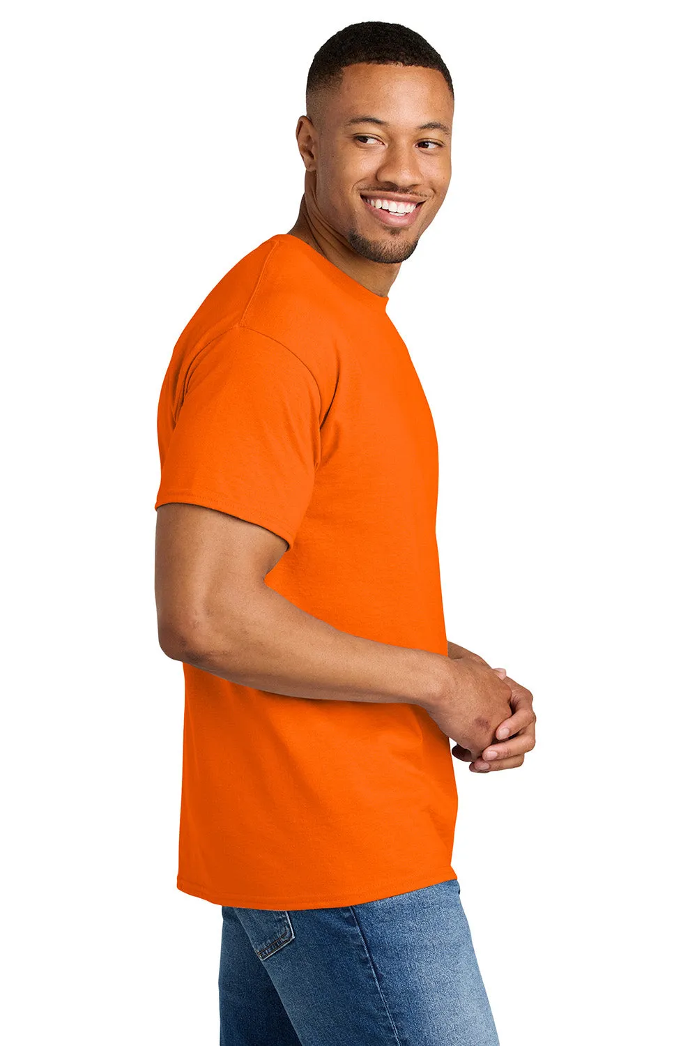 Gildan Mens DryBlend Moisture Wicking Short Sleeve Crewneck T-Shirt - Safety Orange  Affordable Clothing Gildan