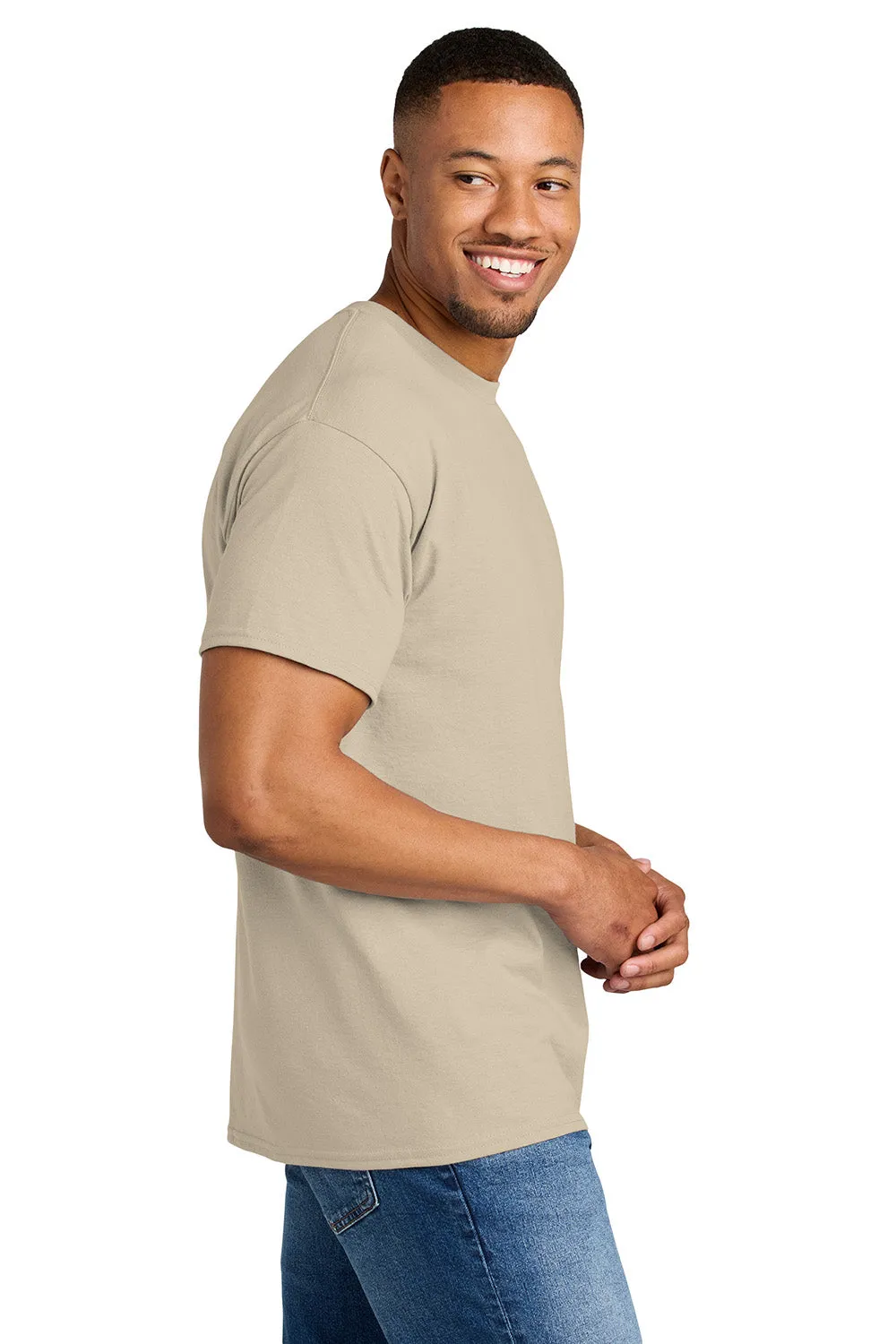 Gildan Mens DryBlend Moisture Wicking Short Sleeve Crewneck T-Shirt - Sand  Affordable Clothing Gildan