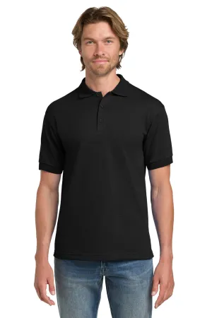 Gildan Mens DryBlend Moisture Wicking Short Sleeve Polo Shirt - Black  Affordable Clothing Gildan