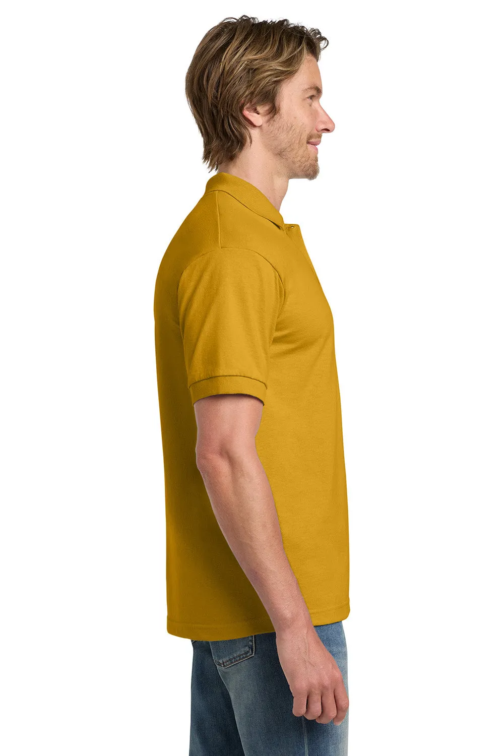 Gildan Mens DryBlend Moisture Wicking Short Sleeve Polo Shirt - Gold  Affordable Clothing Gildan