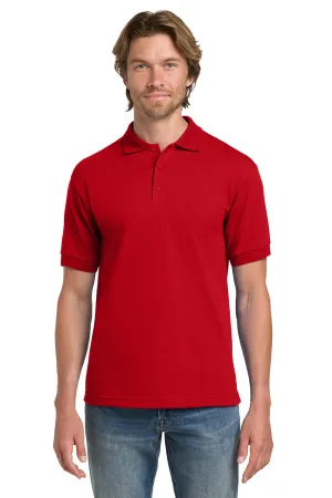 Gildan Mens DryBlend Moisture Wicking Short Sleeve Polo Shirt - Red  Affordable Clothing Gildan