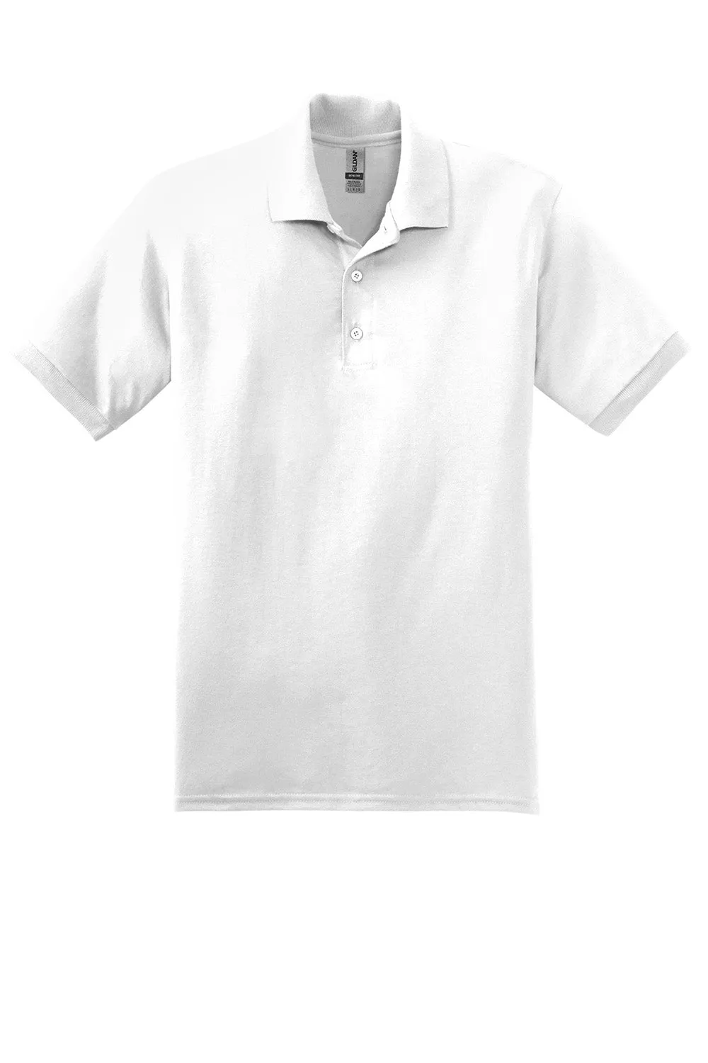 Gildan Mens DryBlend Moisture Wicking Short Sleeve Polo Shirt - White  Affordable Clothing Gildan