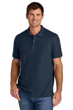 Gildan Mens Hammer Pique Short Sleeve Polo Shirt - Navy Blue  Affordable Clothing Gildan