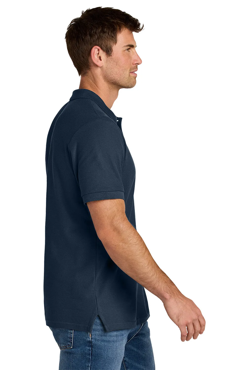 Gildan Mens Hammer Pique Short Sleeve Polo Shirt - Navy Blue  Affordable Clothing Gildan