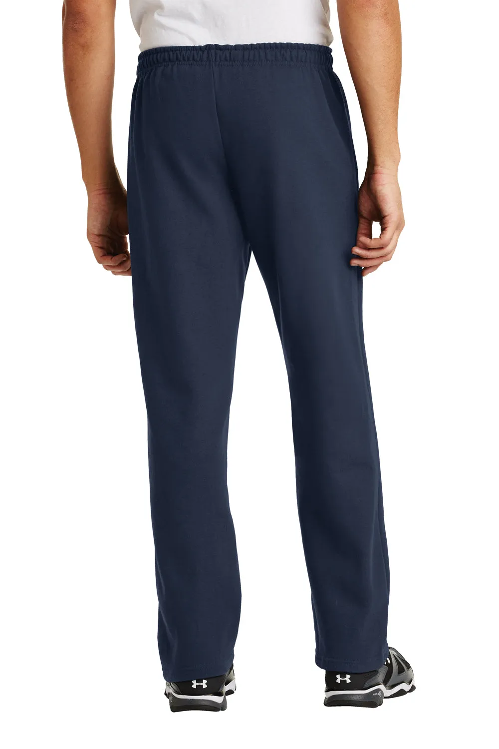 Gildan Mens Heavy Blend Open Bottom Sweatpants - Navy Blue  Affordable Clothing Gildan