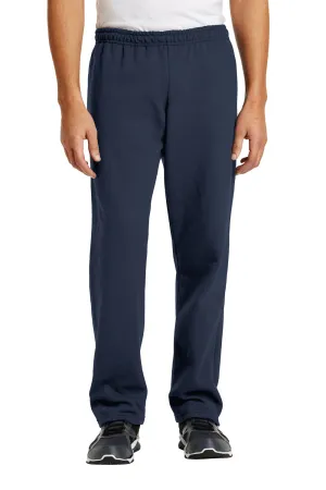 Gildan Mens Heavy Blend Open Bottom Sweatpants - Navy Blue  Affordable Clothing Gildan