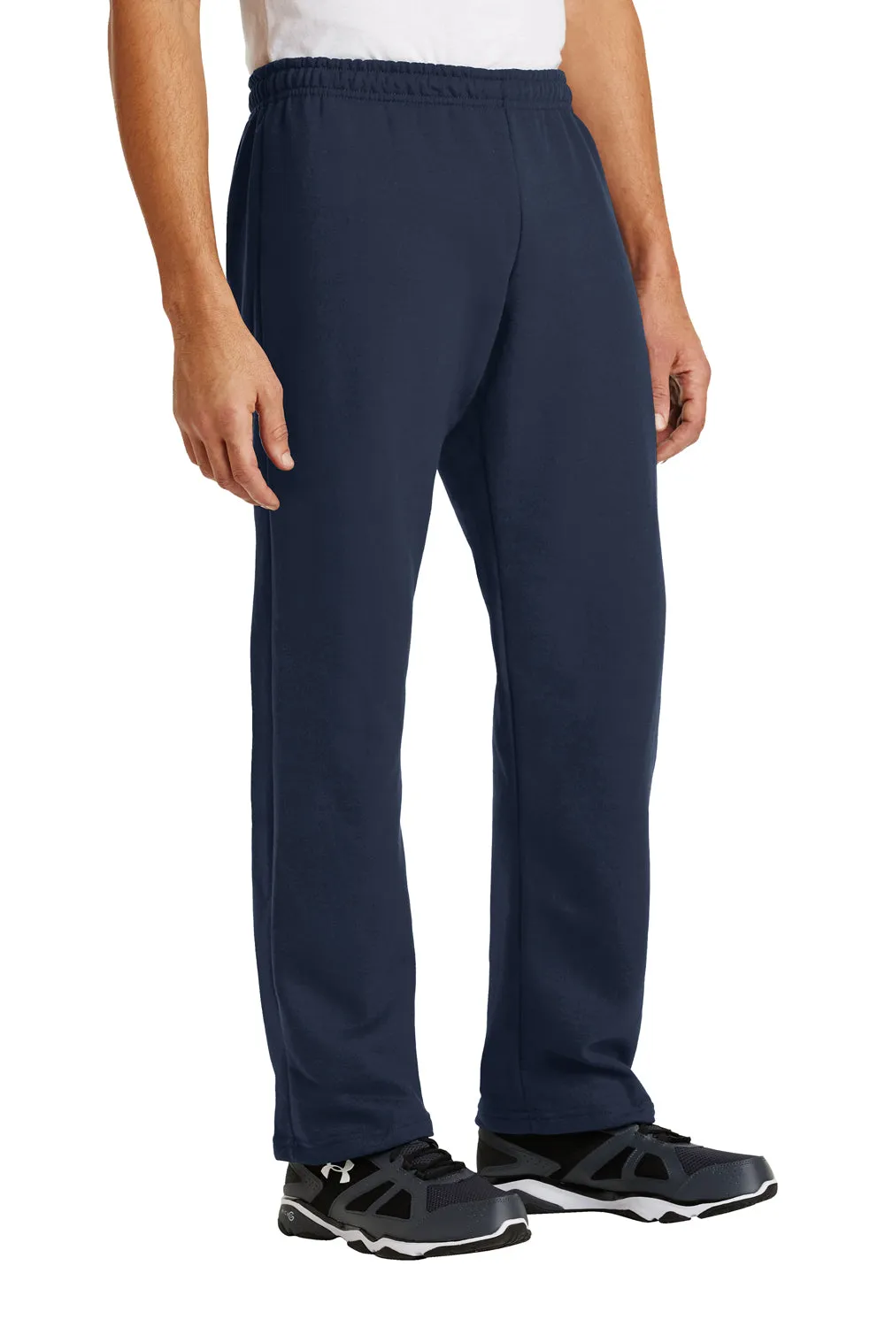 Gildan Mens Heavy Blend Open Bottom Sweatpants - Navy Blue  Affordable Clothing Gildan