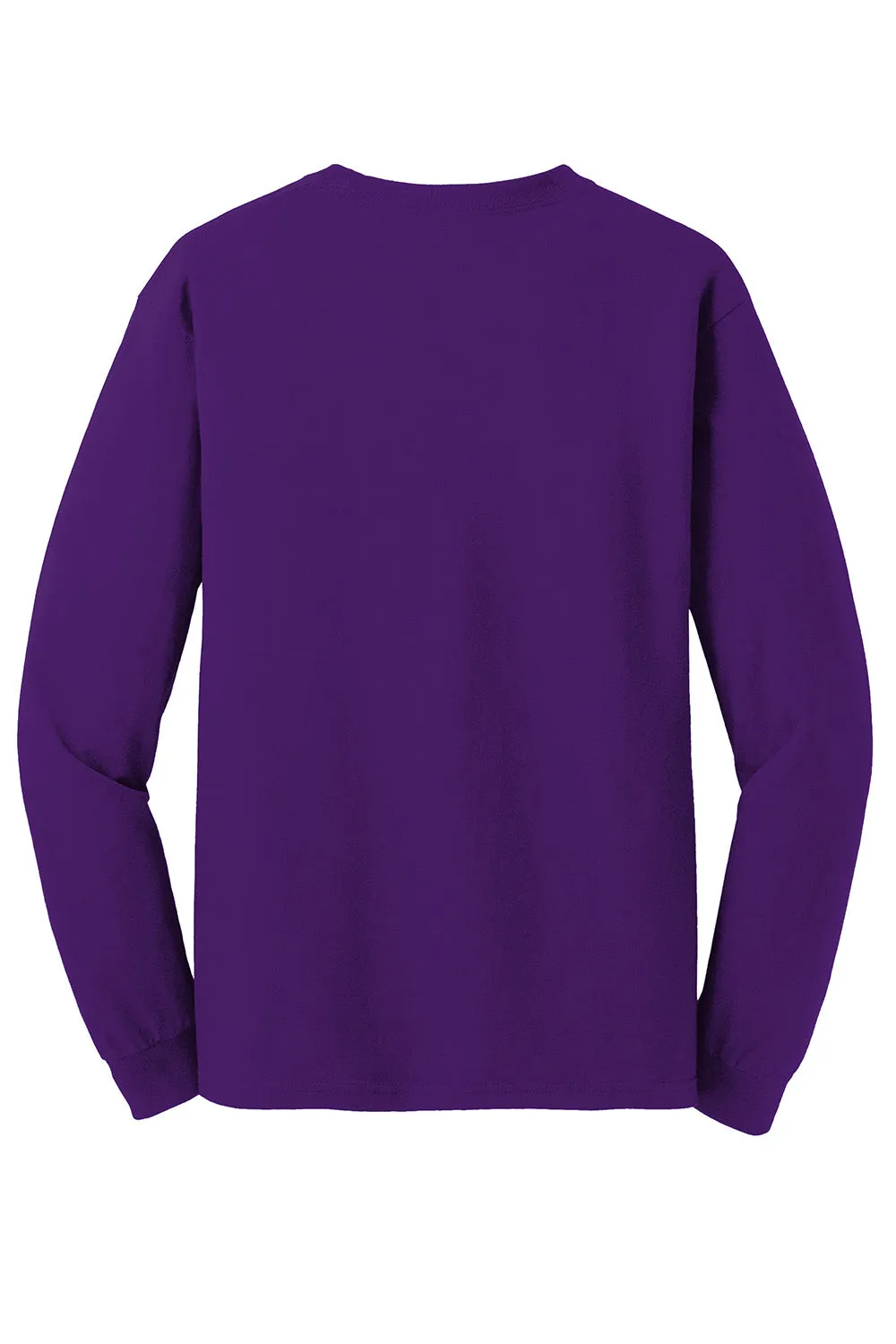 Gildan Mens Long Sleeve Crewneck T-Shirt - Purple  Affordable Clothing Gildan