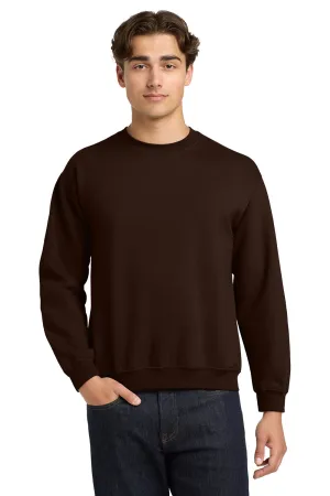 Gildan Mens Pill Resistant Fleece Crewneck Sweatshirt - Dark Chocolate Brown  Affordable Clothing Gildan