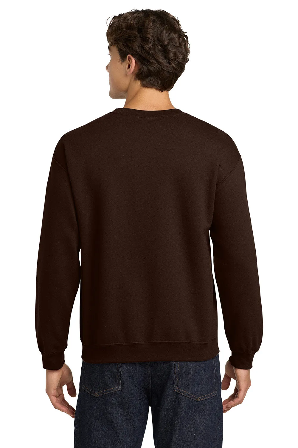 Gildan Mens Pill Resistant Fleece Crewneck Sweatshirt - Dark Chocolate Brown  Affordable Clothing Gildan