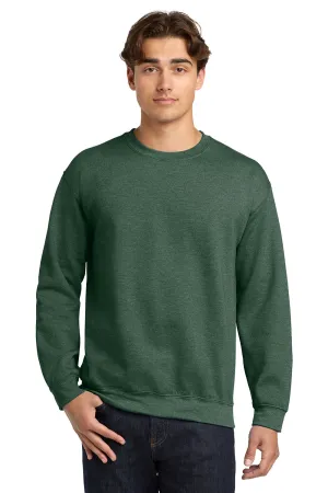 Gildan Mens Pill Resistant Fleece Crewneck Sweatshirt - Heather Dark Green  Affordable Clothing Gildan