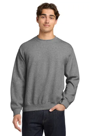 Gildan Mens Pill Resistant Fleece Crewneck Sweatshirt - Heather Graphite Grey  Affordable Clothing Gildan
