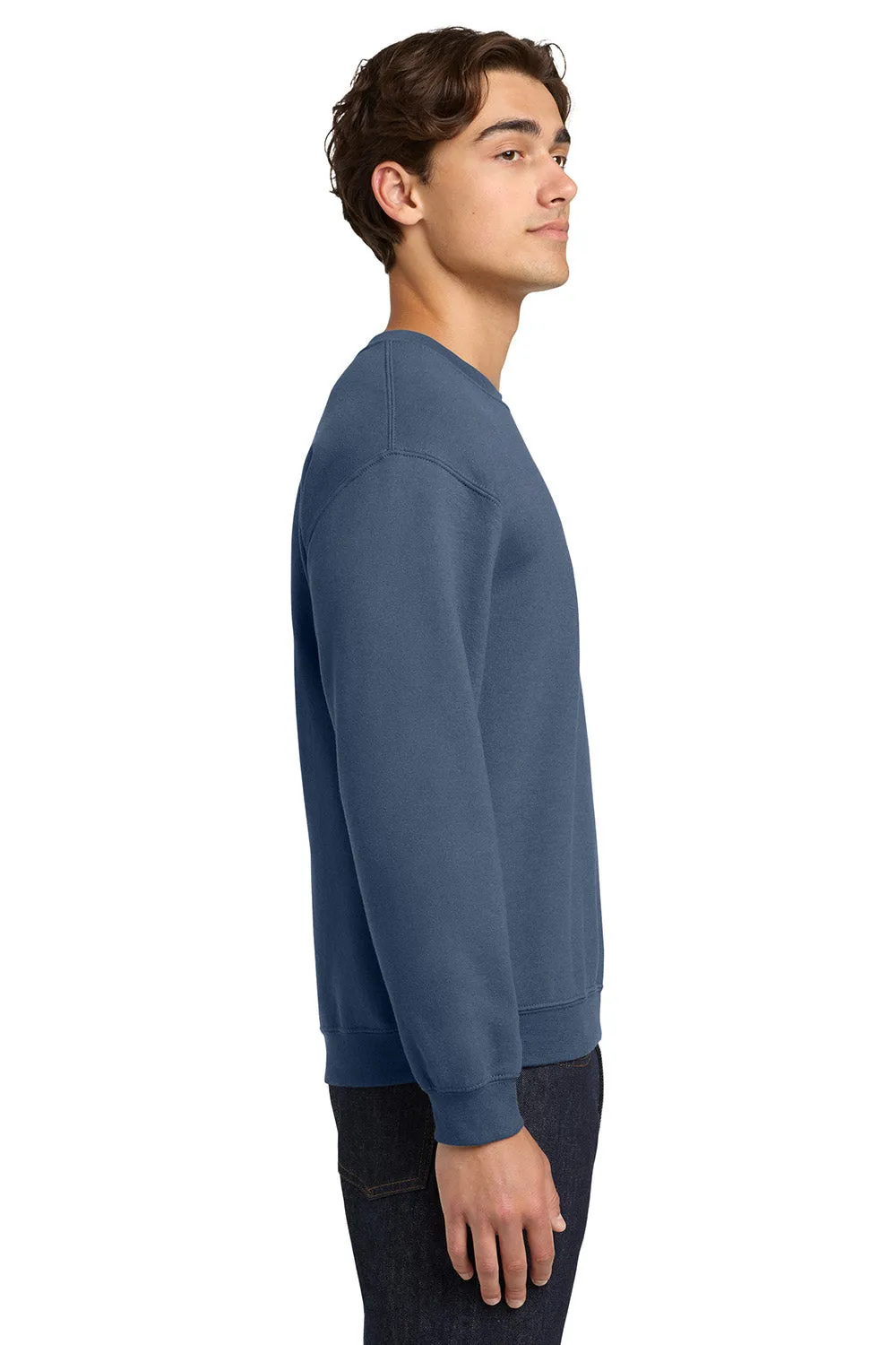 Gildan Mens Pill Resistant Fleece Crewneck Sweatshirt - Indigo Blue  Affordable Clothing Gildan