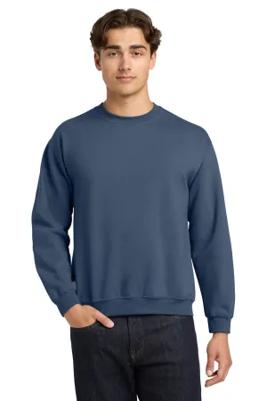 Gildan Mens Pill Resistant Fleece Crewneck Sweatshirt - Indigo Blue  Affordable Clothing Gildan