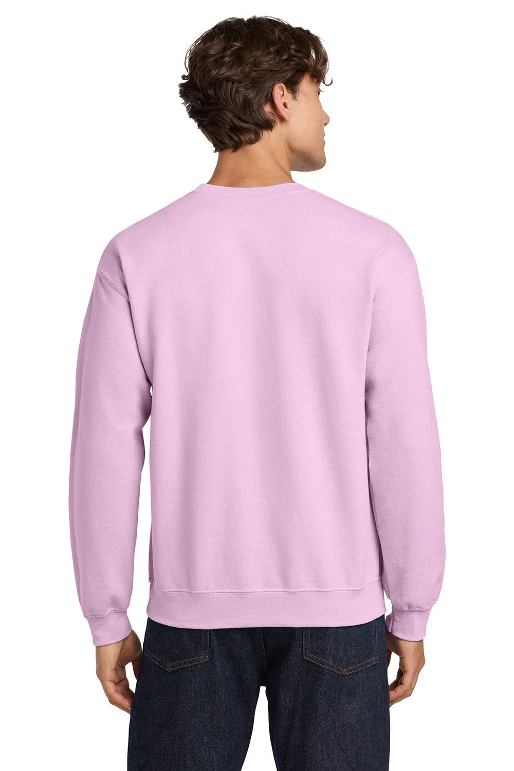 Gildan Mens Pill Resistant Fleece Crewneck Sweatshirt - Light Pink  Affordable Clothing Gildan