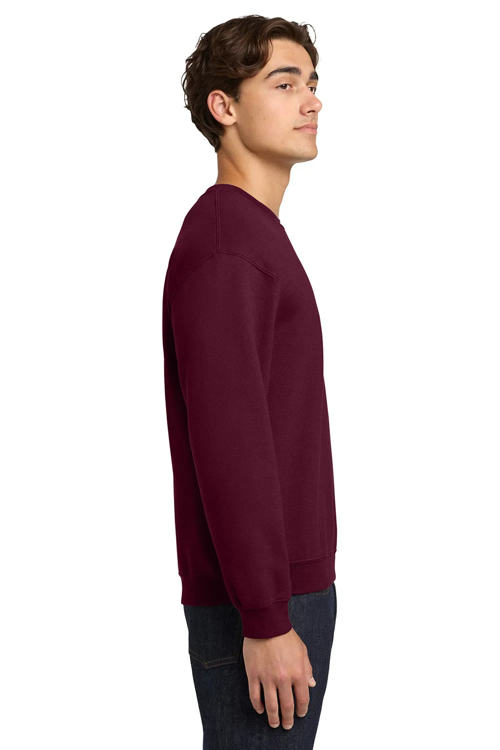 Gildan Mens Pill Resistant Fleece Crewneck Sweatshirt - Maroon  Affordable Clothing Gildan