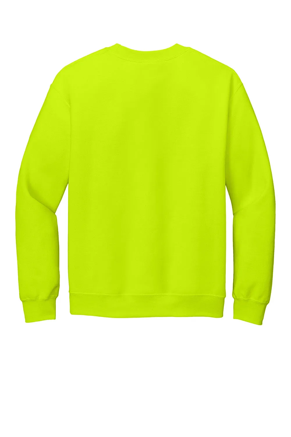 Gildan Mens Pill Resistant Fleece Crewneck Sweatshirt - Safety Green  Affordable Clothing Gildan
