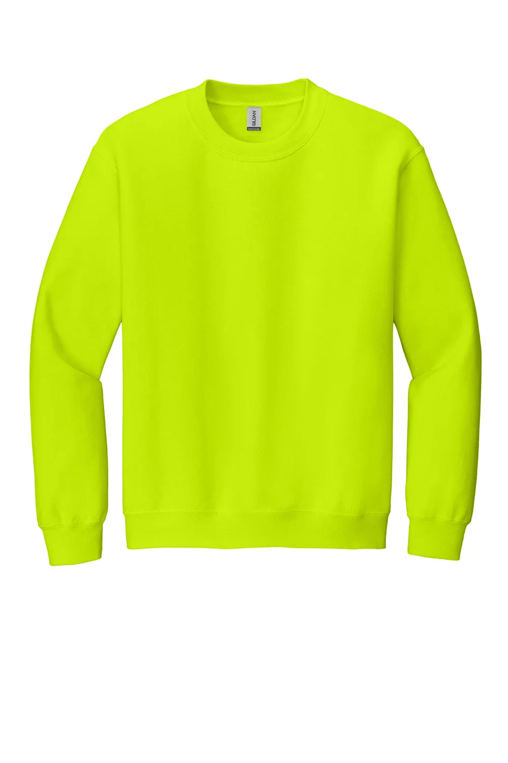 Gildan Mens Pill Resistant Fleece Crewneck Sweatshirt - Safety Green  Affordable Clothing Gildan