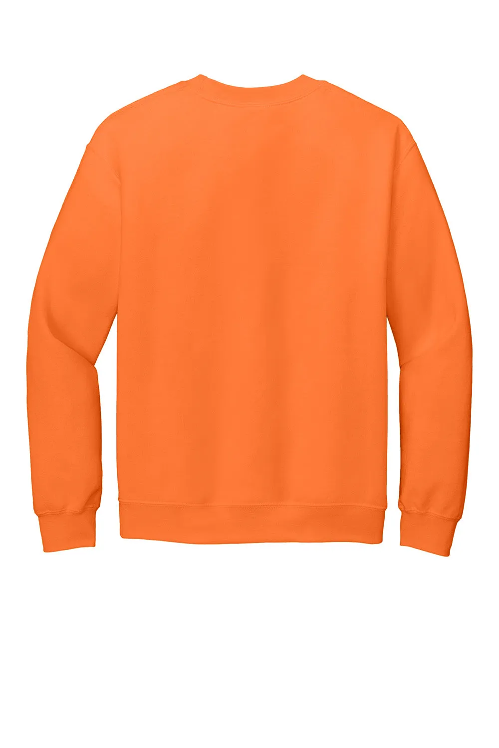 Gildan Mens Pill Resistant Fleece Crewneck Sweatshirt - Safety Orange  Affordable Clothing Gildan