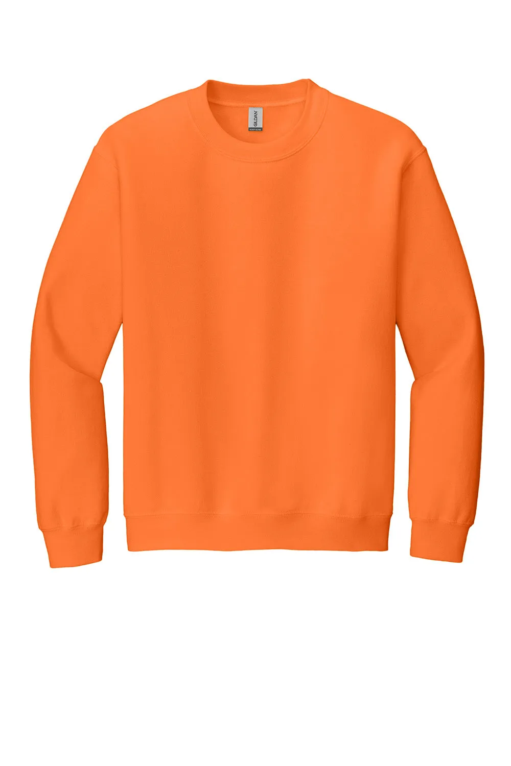 Gildan Mens Pill Resistant Fleece Crewneck Sweatshirt - Safety Orange  Affordable Clothing Gildan