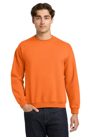 Gildan Mens Pill Resistant Fleece Crewneck Sweatshirt - Safety Orange  Affordable Clothing Gildan
