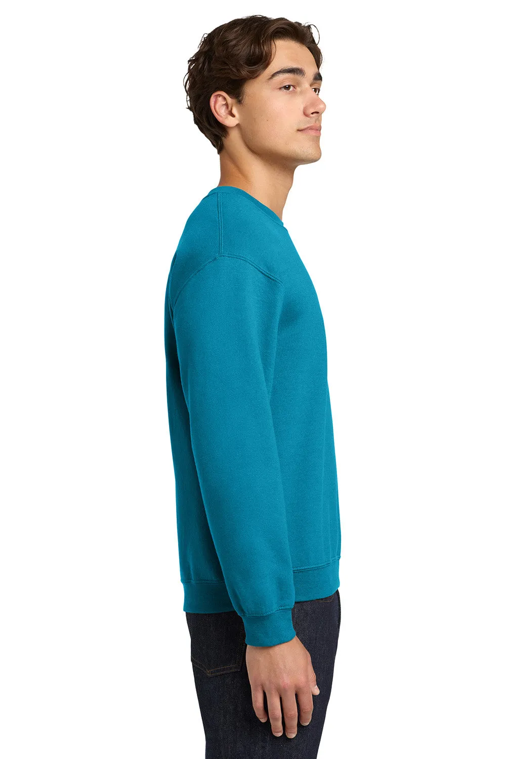 Gildan Mens Pill Resistant Fleece Crewneck Sweatshirt - Sapphire Blue  Affordable Clothing Gildan