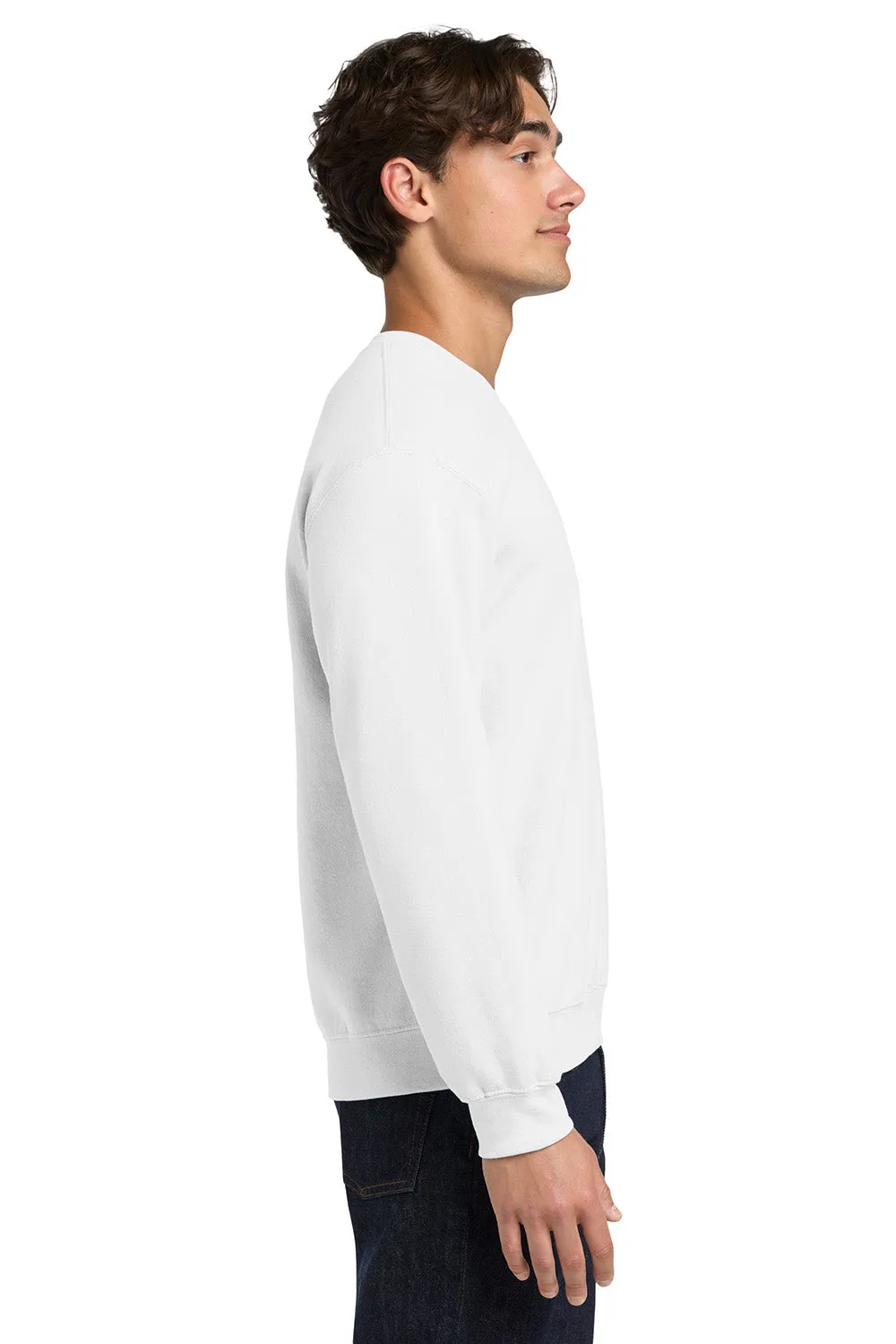 Gildan Mens Pill Resistant Fleece Crewneck Sweatshirt - White  Affordable Clothing Gildan