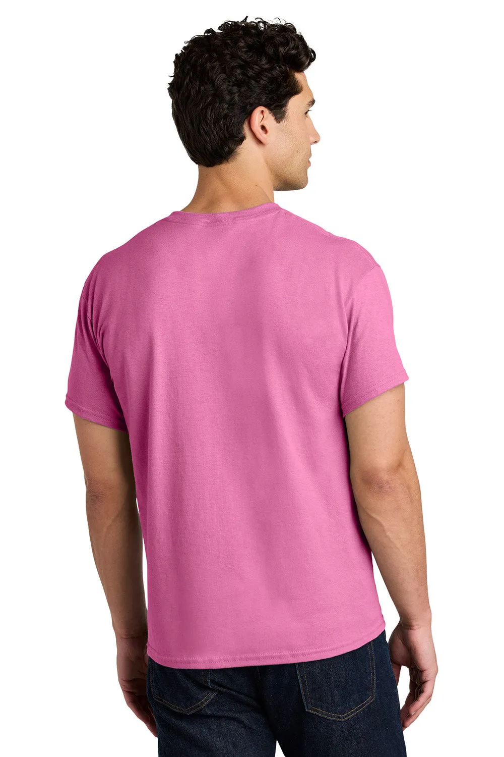 Gildan Mens Short Sleeve Crewneck T-Shirt - Azalea Pink  Affordable Clothing Gildan