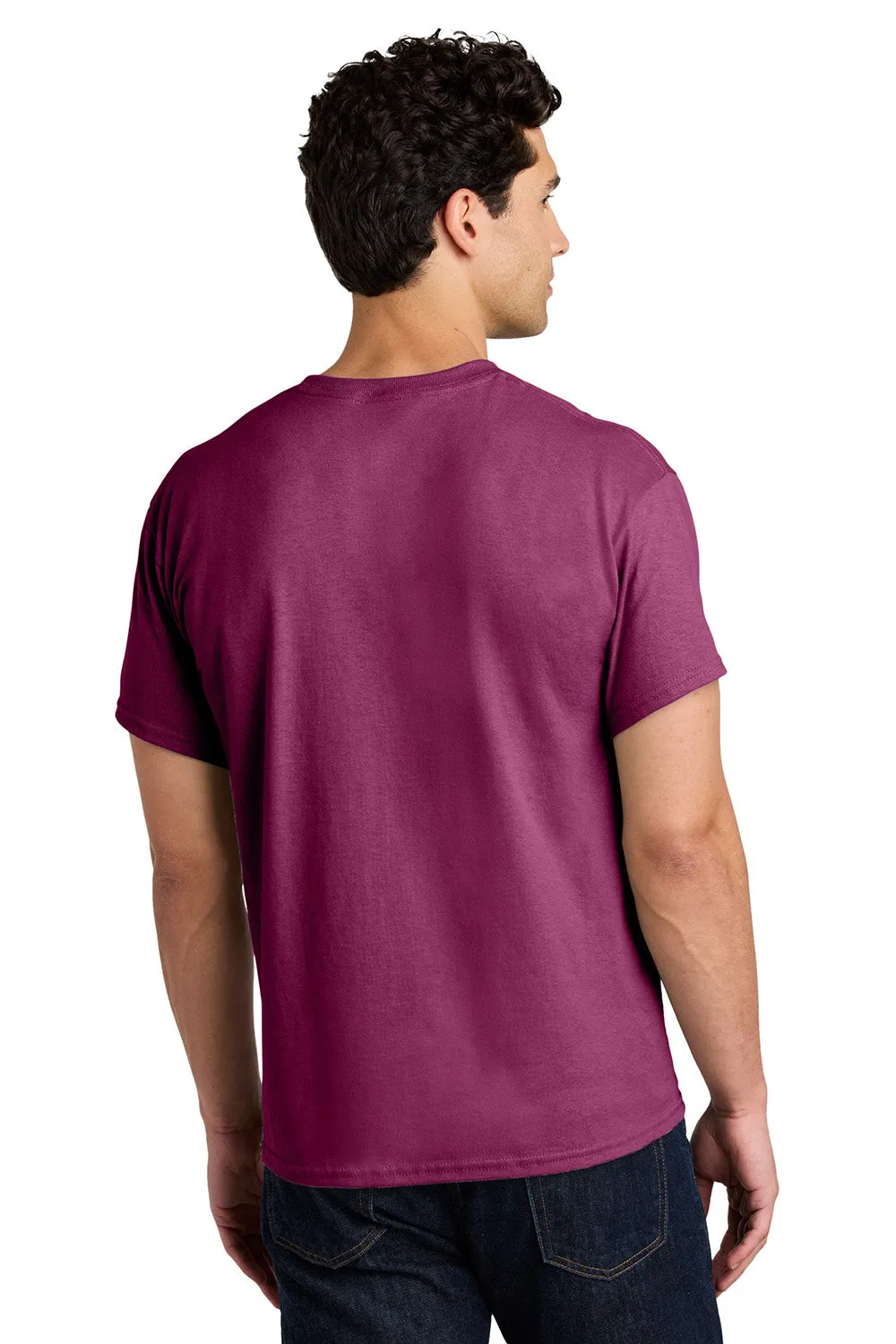 Gildan Mens Short Sleeve Crewneck T-Shirt - Berry  Affordable Clothing Gildan