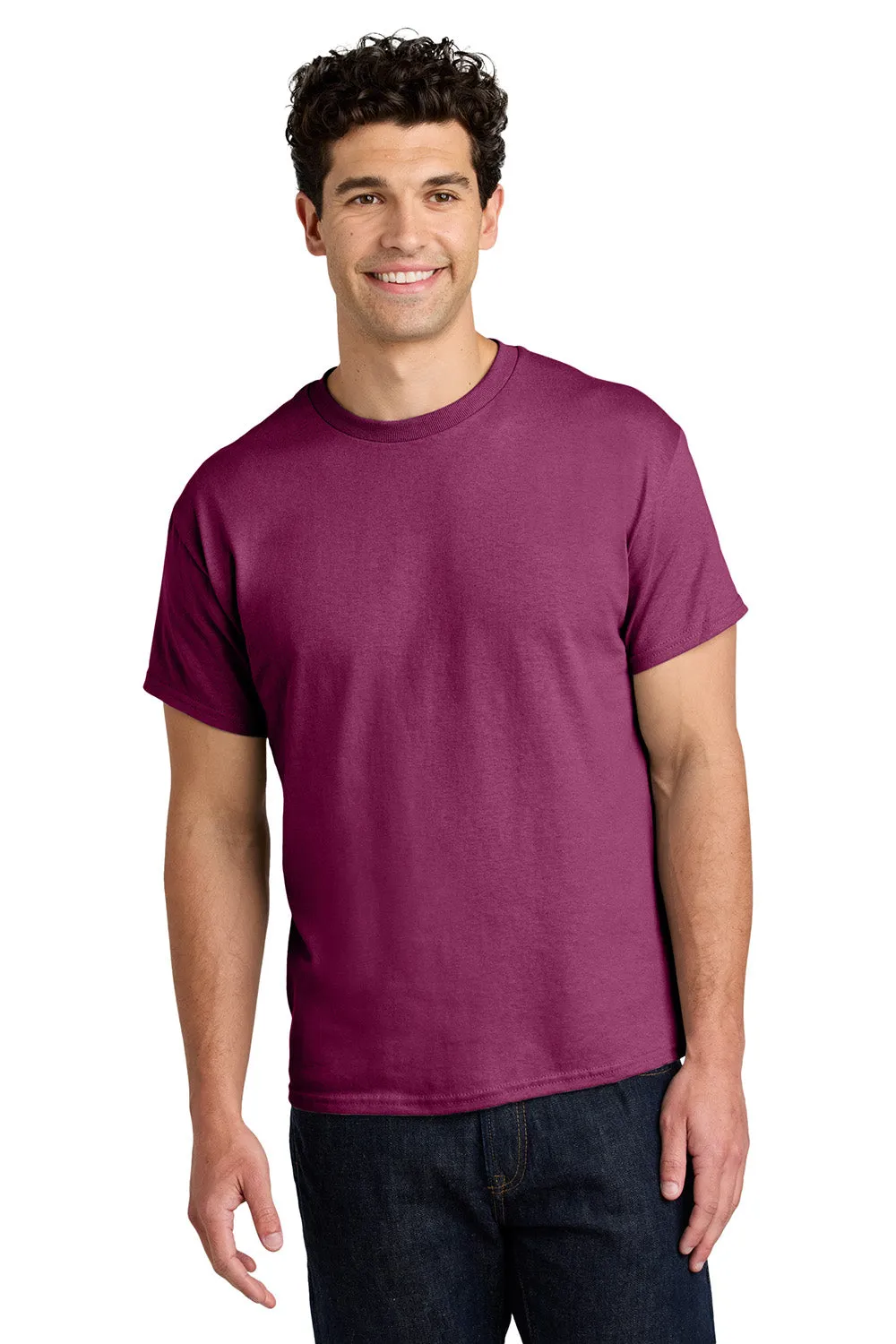 Gildan Mens Short Sleeve Crewneck T-Shirt - Berry  Affordable Clothing Gildan