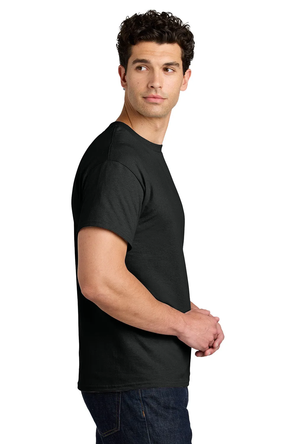 Gildan Mens Short Sleeve Crewneck T-Shirt - Black  Affordable Clothing Gildan