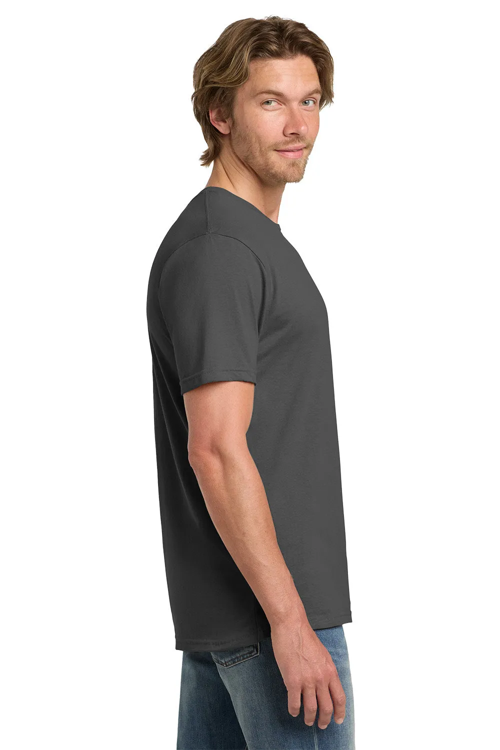 Gildan Mens Short Sleeve Crewneck T-Shirt - Charcoal Grey  Affordable Clothing Gildan