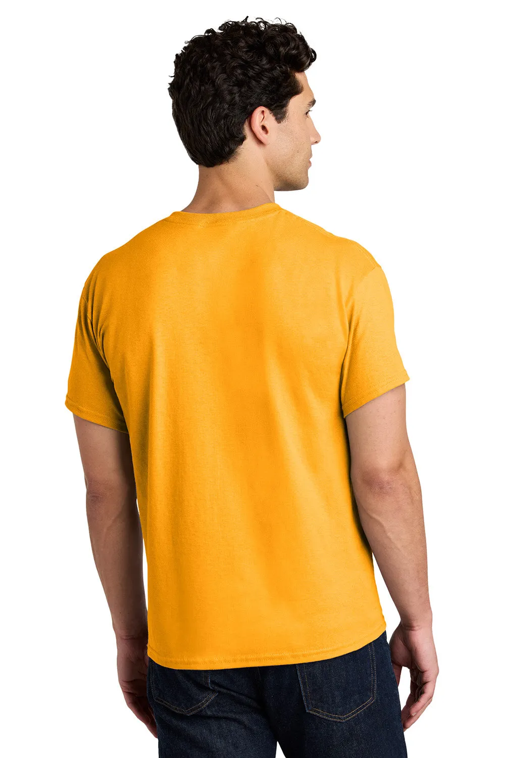 Gildan Mens Short Sleeve Crewneck T-Shirt - Gold  Affordable Clothing Gildan