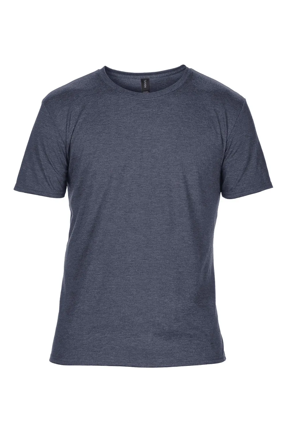 Gildan Mens Short Sleeve Crewneck T-Shirt - Heather Navy Blue  Affordable Clothing Gildan
