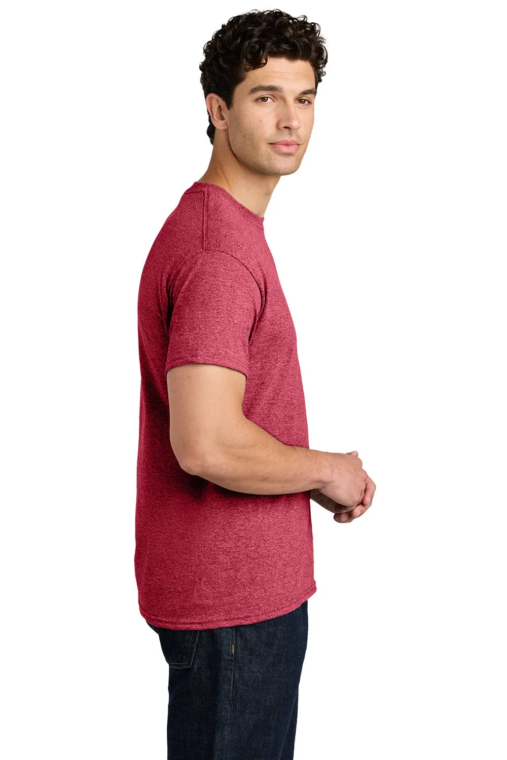 Gildan Mens Short Sleeve Crewneck T-Shirt - Heather Red  Affordable Clothing Gildan