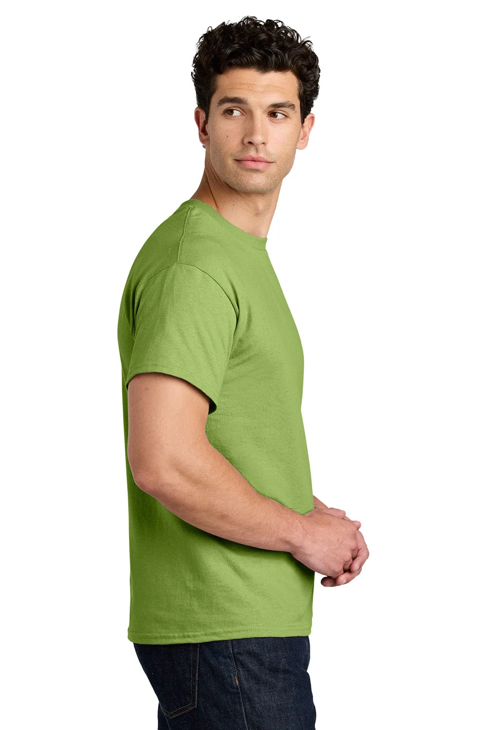 Gildan Mens Short Sleeve Crewneck T-Shirt - Kiwi Green  Affordable Clothing Gildan