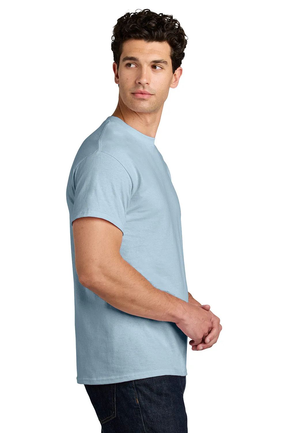 Gildan Mens Short Sleeve Crewneck T-Shirt - Light Blue  Affordable Clothing Gildan