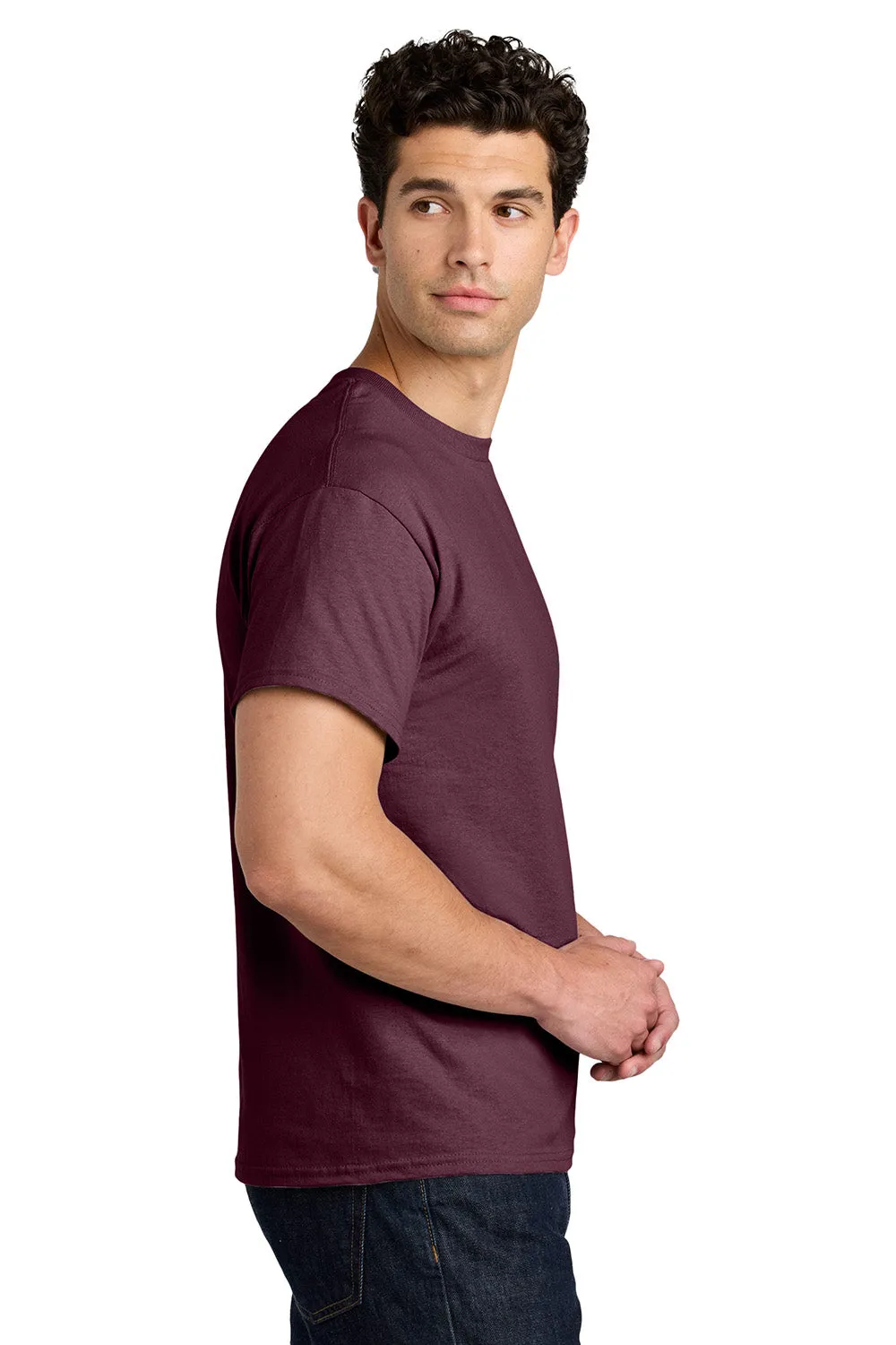 Gildan Mens Short Sleeve Crewneck T-Shirt - Maroon  Affordable Clothing Gildan
