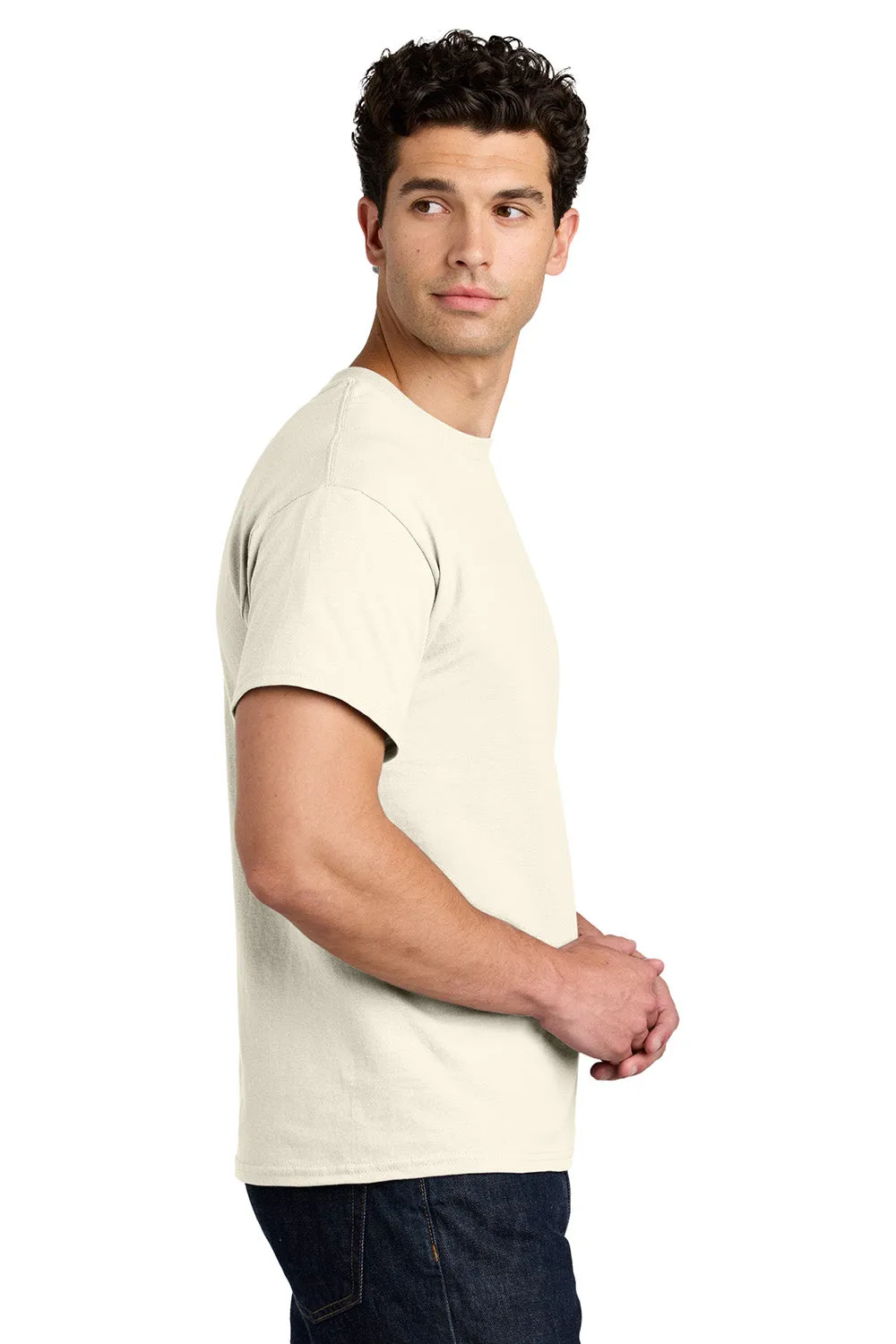Gildan Mens Short Sleeve Crewneck T-Shirt - Natural  Affordable Clothing Gildan