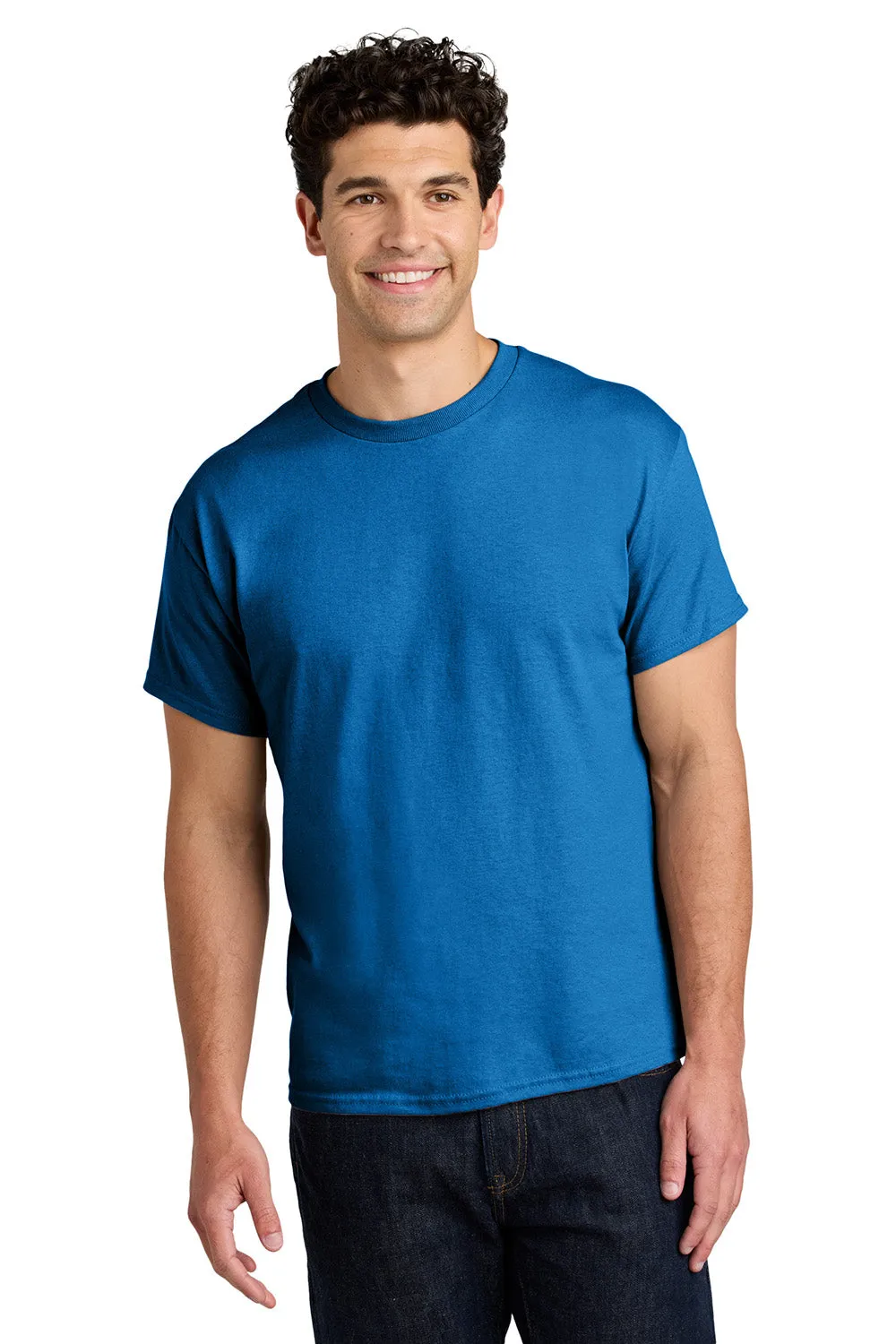 Gildan Mens Short Sleeve Crewneck T-Shirt - Neon Blue  Affordable Clothing Gildan