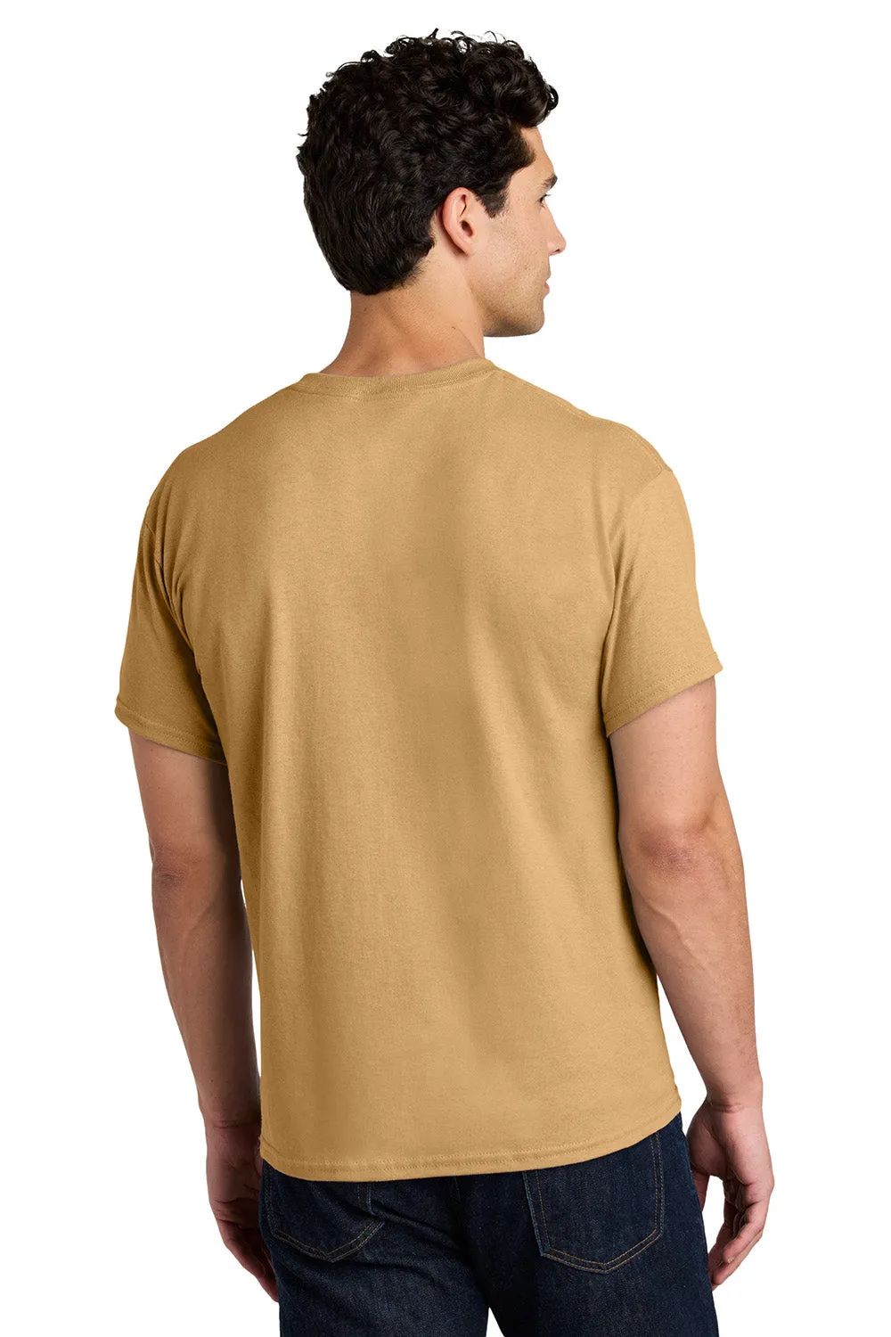 Gildan Mens Short Sleeve Crewneck T-Shirt - Old Gold  Affordable Clothing Gildan