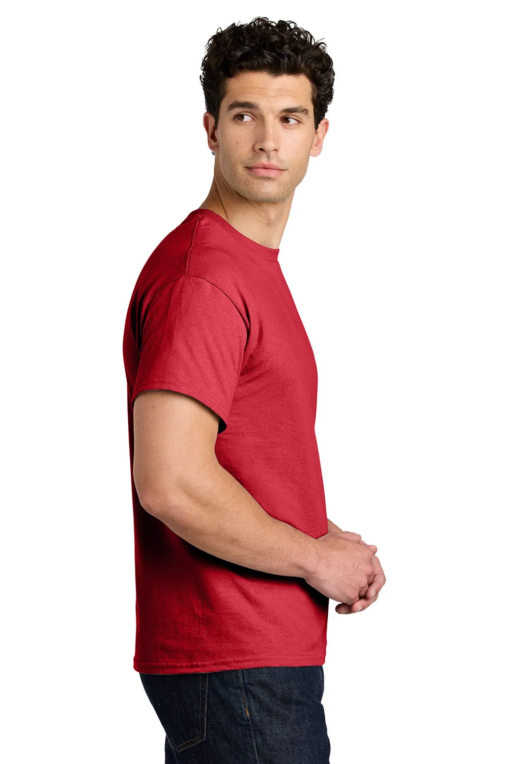 Gildan Mens Short Sleeve Crewneck T-Shirt - Red  Affordable Clothing Gildan