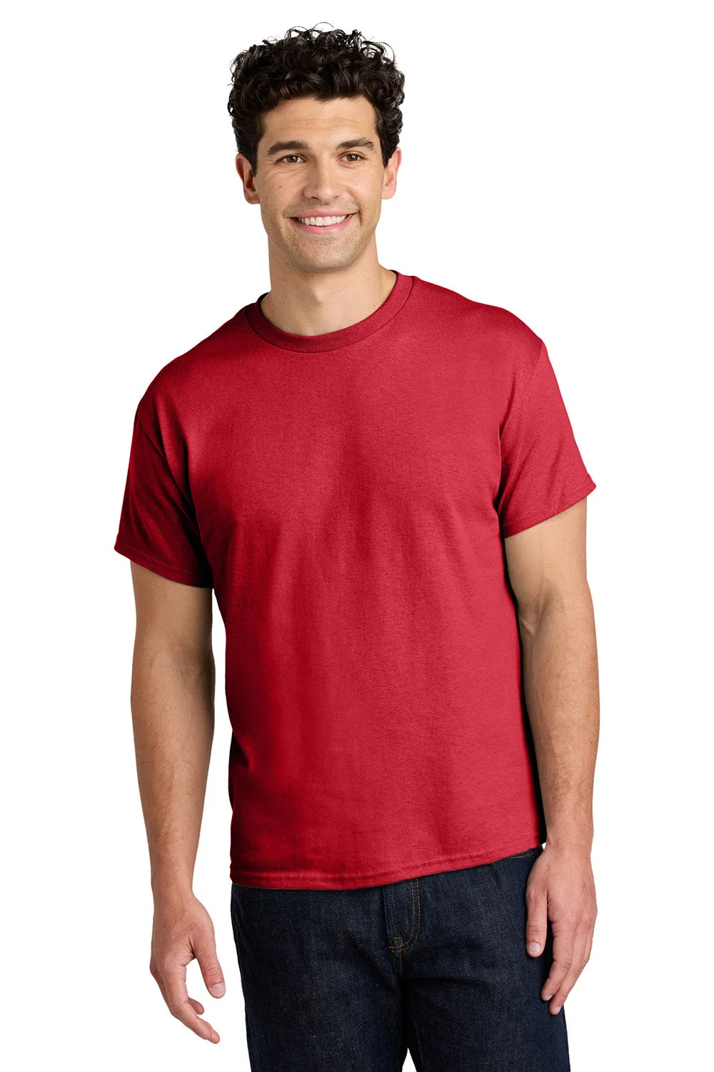 Gildan Mens Short Sleeve Crewneck T-Shirt - Red  Affordable Clothing Gildan