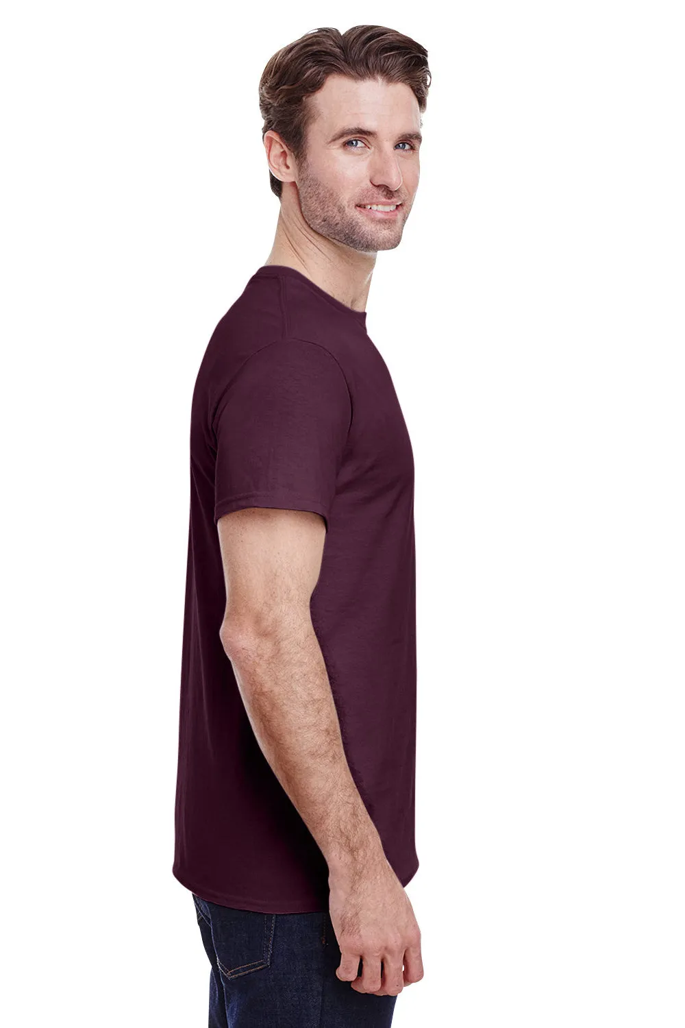 Gildan Mens Short Sleeve Crewneck T-Shirt - Russet  Affordable Clothing Gildan