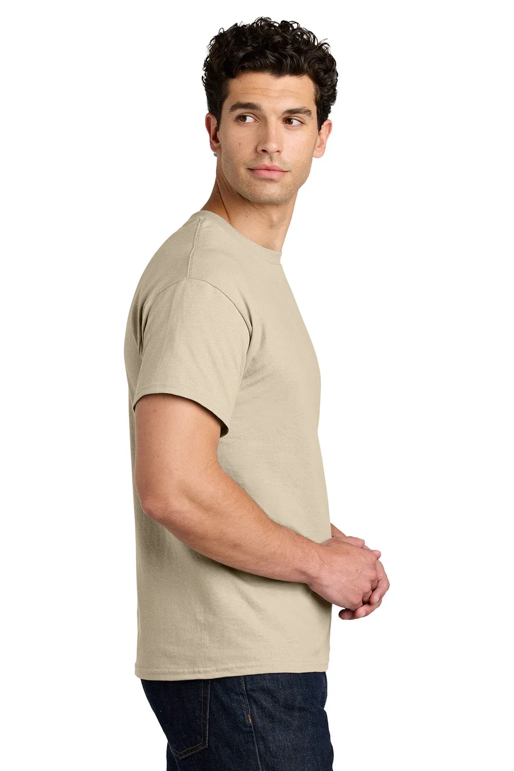 Gildan Mens Short Sleeve Crewneck T-Shirt - Sand  Affordable Clothing Gildan