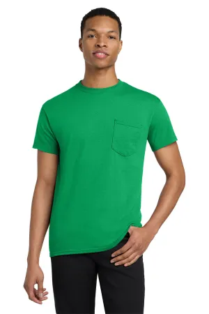 Gildan Mens Short Sleeve Crewneck T-Shirt w/ Pocket - Irish Green  Affordable Clothing Gildan